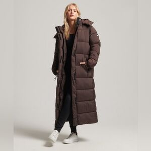 Woman Superdry Ripstop Longline Puffer Jacket size 12